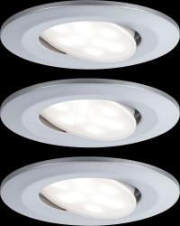 99929 Calla recessed light, 6 W, 4000 K, 30°, round, matt chrome, set