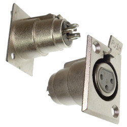 Gniazdo mikrofonowe 3 Pin XLR Montażowe, matalowe