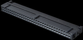 64-pin IDC socket with strain relief