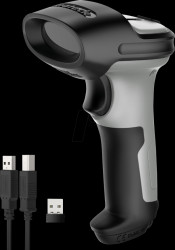 BCST-72_GRAY Barcode scanner, 2D, Bluetooth/wireless/USB, black
