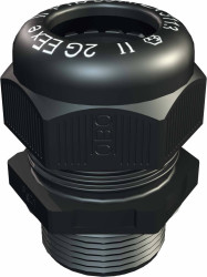 OBO Bettermann 2050315 Dławnica kablowa VTEC EX M16 SW, 1.5 mm, 1 szt.