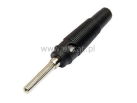 Wtyk banan skręcany 4mm czarny