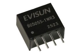 Przetwornica; B0505S-1WR3; konwerter DC/DC; 5V (4,5÷5,5)V; DC; 5V; DC; 200mA; 1W; izolowany; 1,5kV; SIL4; przewlekany (THT); EVI