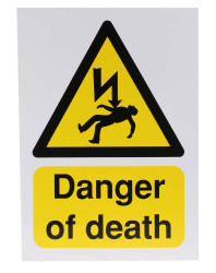 Tablica ostrzegawcza, kolor: Czarny/żółty, materiał Winyl Ogólne niebezpieczeństwo Etykieta