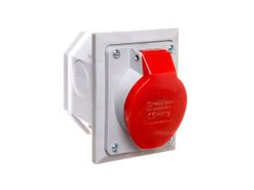 Gniazdo izolacyjne podtynkowe 16A/5/250/400V siłowe IP44 skośne 2622-420 TAREL