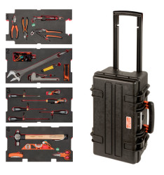 Zestaw narzędzi Bahco Zestaw narzędzi Obcinak, młotek, latarka czołowa, pas do dużych obciążeń, nóż, klucz uniwersalny,