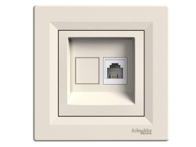 ASFORA Gniazdo telefoniczne 1xRJ11 kremowe z ramką EPH4100123 SCHNEIDER ELECTRIC