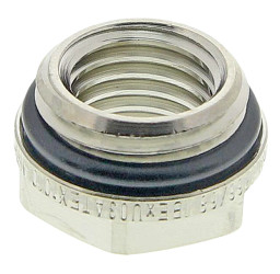 Adapter do dławnic kablowych gwint wew M12 gwint zew M16 Mosiądz platerowany niklem rozmiar gwintu M16 → M12