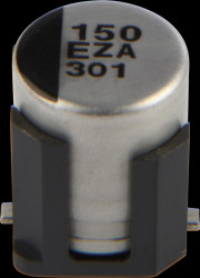 EEHZA1E151V Polymer hybrid SMD electrolytic capacitor, 150 µF, 25 V, 105°C,