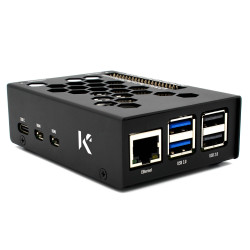 KKSB Black Aluminium Case for Rasperry Pi 5