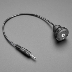 Round Panel Mount Stereo Audio Extension Cable - 3.5mm