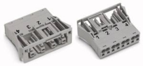 Gniazdo 4-torowe SnapIn szare WINSTA 770-744 /100szt./