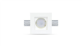 Oprawa Oczko Vt-765 Gu10 Kwadrat Białą Gips 100Mm X 100Mm 3651