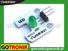 Moduł z diodą LED zieloną (dioda pionowo)
