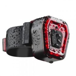 SWIATLO ROWEROWE CZERWONE Z WBUDOW. AKUM