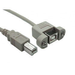 Kabel USB Złącze A USB B Złącze B USB B dł. 3m Przewód przedłużający USB USB 2.0 kolor: Beżowy