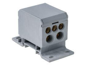 Blok rozdzielczy 1-biegunowy 160A 2x2,5-50 mm2 / 3x2,5-25 mm2 / 2x2,5-25 mm2 TH35 szary E.4091/SZ PAWBOL