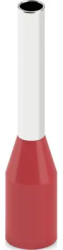 Insulated wire end ferrule, 1.5 mm², 16 mm/10 mm long, DIN 46228-4, UL 486F-E, NFC 63-023, red, 2100071