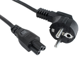 Kabel zasilający LAPTOP (MIKI) IEC 7/7 - IEC 320 C5 1.8m VDE czarny CA-C5CA-11CC-0018-BK