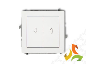 DECO Wyłącznik żaluzjowy zwierny przycisk biały mat 25DWP-8 KARLIK