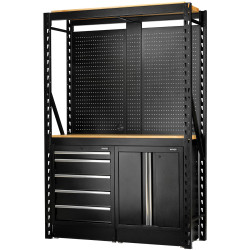Draper 27912 BUNKER&#xAE; 15Pc Mod. Storage Combo 2 Tier Racking/Shelving/Cab 1500mm