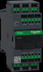 CAD50ABD Auxiliary contactor, 5 NO, 24-V DC coil, snap-in