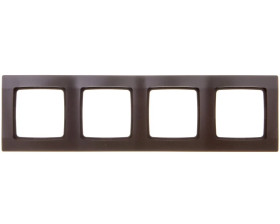 KARO Ramka poczwórna czekoladowy metalik R-4S/40