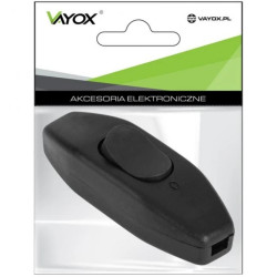 PRZEŁĄCZNIK PRZELOTOWY CZARNY 2,5A/250V, DO MONTAŻU PRZEMYSŁOWEGO Vayox Pak.