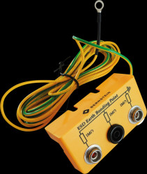 9-359-4 ESD earthing module, 2x press studs, 1x banana plug socket
