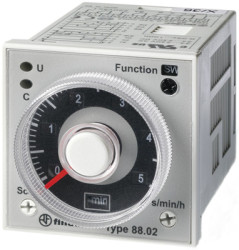 Multifunction time relay, 0.05 s to 100 h, 7 functions, 2 Form C (NO/NC), 24-230 V AC/DC, 8 A/250 VAC, 88.02.0.230.0002