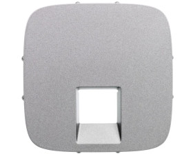 VALENA ALLURE Plakietka gniazda pojedynczego RJ11 kategorii 6 utp aluminium 755417