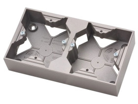 IMPRESJA Puszka instalacyjna 2 podwójna naścienna 32mm tytan PNP-2Y/23 OSPEL