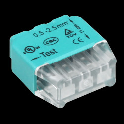 Złączka instalacyjna wciskana 3-przewodowa na drut 0.75-2.5mm2 IEC 300V/24A 10 szt. OR-SZ-8004/3/10