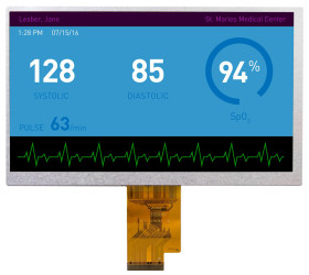 Kolorowy wyświetlacz LCD 7cal Transmisywny TFT 1024 x 600pikseli LVDS I/F Nie Displaytech Brak