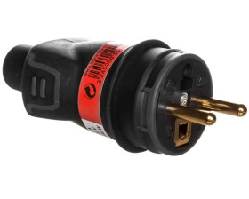 HELMO Wtyczka przenośna gumowa 16A 2P+Z 230V IP44 czarna 050114