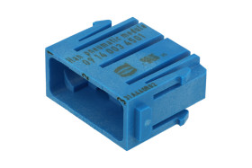 Gniazdo; Han Modular; 09140034501; 3 tory; poliwęglan; proste; niebieski; Harting; RoHS