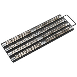Sealey AK271B Socket Rail Tray Black 1/4&quot;, 3/8&quot; &amp; 1/2&quot;Sq Drive
