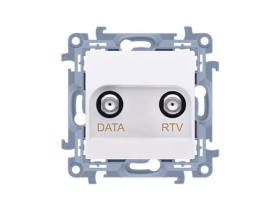 SIMON 10 Gniazdo antenowe końcowe RTV-DATA (moduł) 1x wejście: 5...1000 MHz biały CAD1.01/11 KONTAKT SIMON