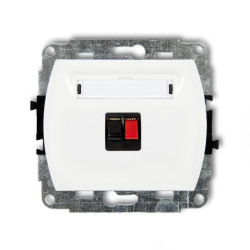 TREND Gniazdo głośnikowe pojedyncze biały GG-1