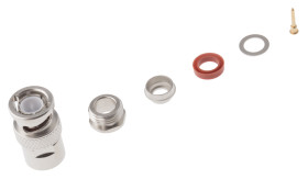 Złącze koncentryczne Montaż na kablu Męski 75Ω typ złącza Złącze BNC 0 to 1GHz, zaciskane typ kabla RG59