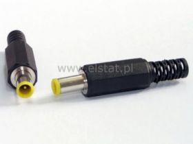 Wtyk DC 1,4/ 3,4 mm z bolcem w środku; L=9mm