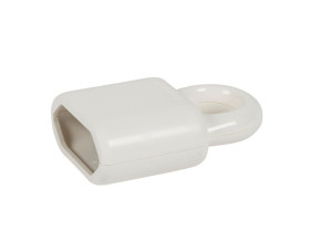 HELMO Gniazdo wtyczkowe przenośne 2p 2,5A plastikowe białe z pierścieniem 50311 LEGRAND