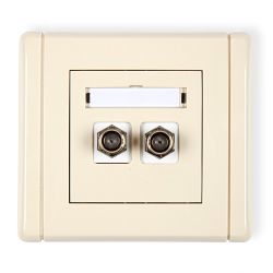 Gniazdo antenowe podwójne typu F (2x SAT, niezależne)