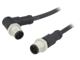 M12A05ML12AMRSD001 Kabel do czujników/automatyki 5PIN M12-M12 1m wtyk wtyk