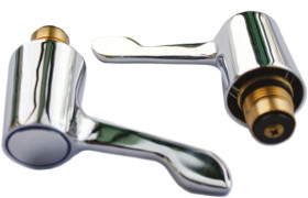 Armatura kranowa, typ: Zestaw Adapt-A-Tap — chromowane dźwignie do baterii, do użytku z: Gwint 1/2 cala