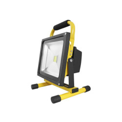 Halogen LED 50W z akumulatorem zimny,ładowarka 12V/230V reflektor