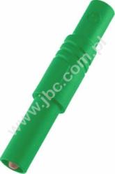 LAS S G GN Wtyk bezpieczny (tuleja stała) 4mm prosty, przyłącze przykręcane, 24A, zielony, Hirschmann, 934097104, LASSGGN