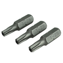 Faithfull FAISBT2525S Security S2 Grade Steel Screwdriver Bits T25S x 25mm (Pk3)