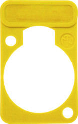 Marking plate, yellow for XLR panel socket, DSS-YELLOW