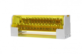 Blok rozdzielczy dwubiegunowy LBR - 215 (125A - 2x15 otworów)